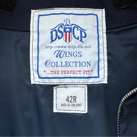 DSCP Wings Collection Size 42R Military Airforce Jacket YKK Zipper No Lining EUC - Picture 4 of 9